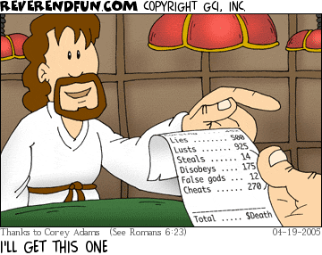 jesus paying a bill